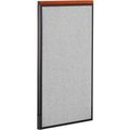 Global Equipment Interion    Deluxe Office Partition Panel, 24-1/4"W x 43-1/2"H, Gray 277676GY